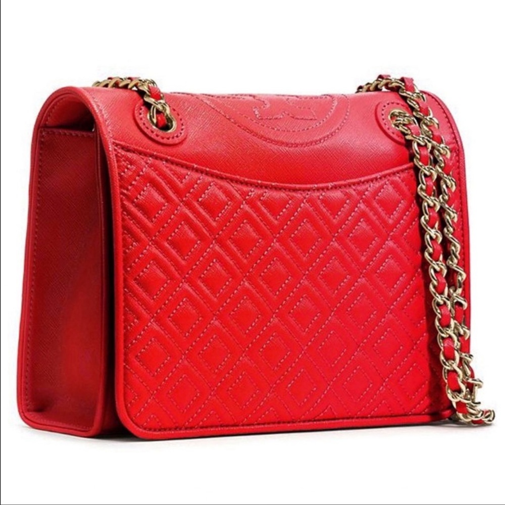 Tory Burch Fleming Red Chain Purse - Picture 10 of 12